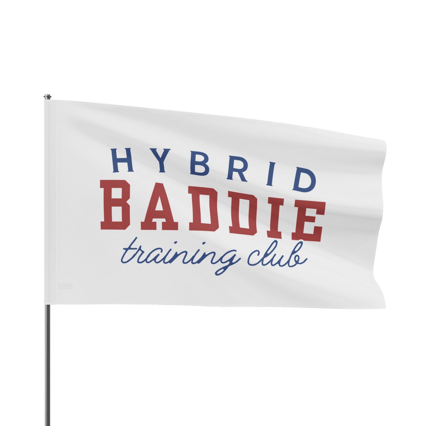 Flag — "Hybrid Baddie Training Club" Decorative Flag | Gym, Fitness & Dorm Room Wall Banner