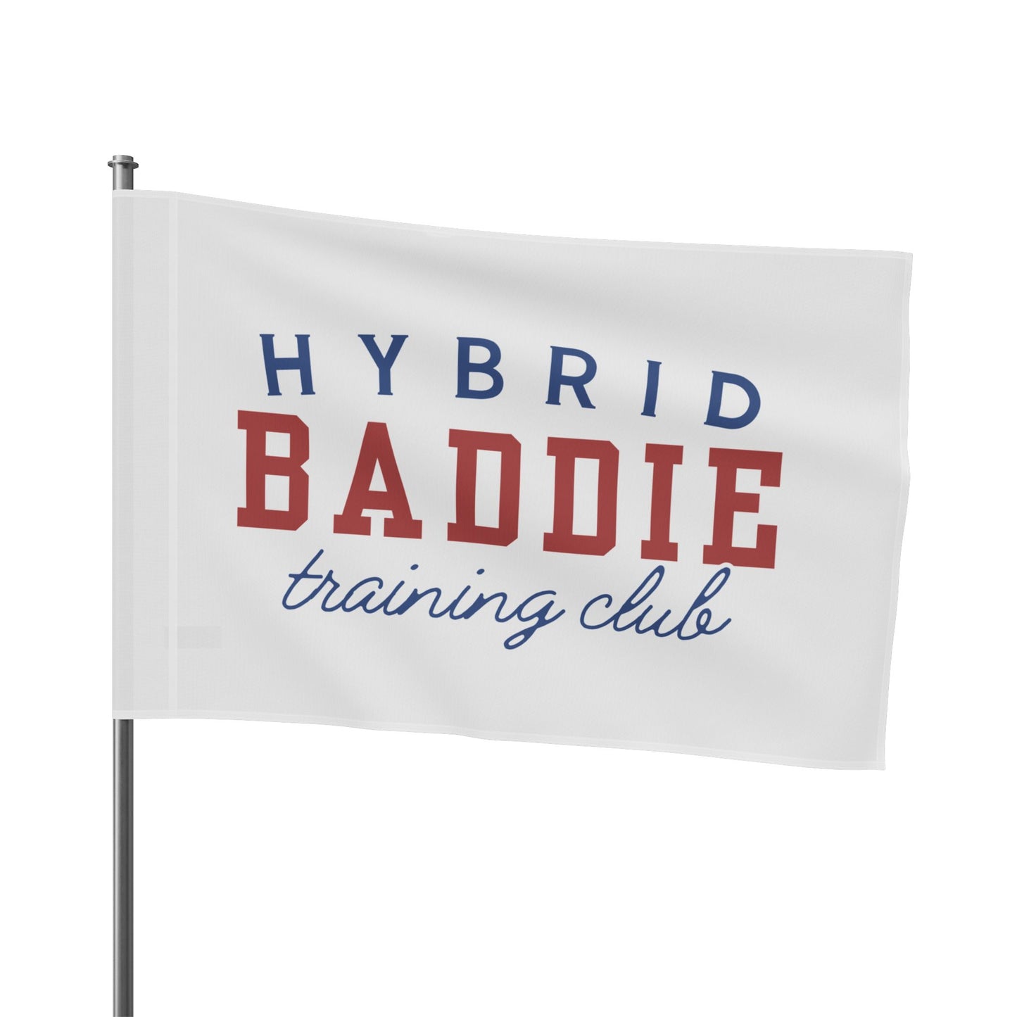 Flag — "Hybrid Baddie Training Club" Decorative Flag | Gym, Fitness & Dorm Room Wall Banner