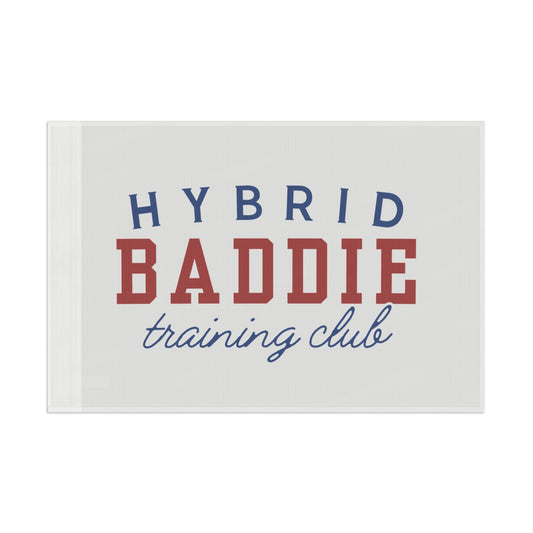 Flag — "Hybrid Baddie Training Club" Decorative Flag | Gym, Fitness & Dorm Room Wall Banner