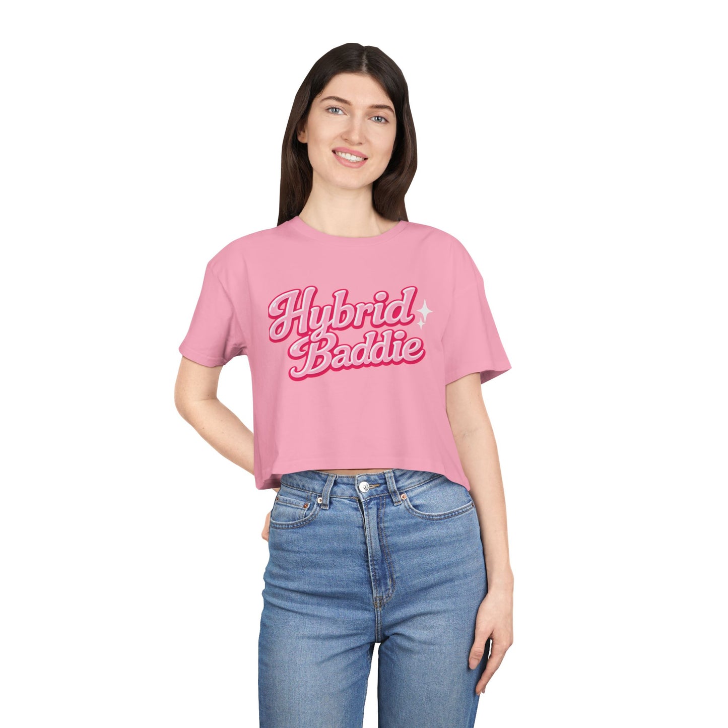 Hybrid Baddie Training Club Crop Tee —BARBIE