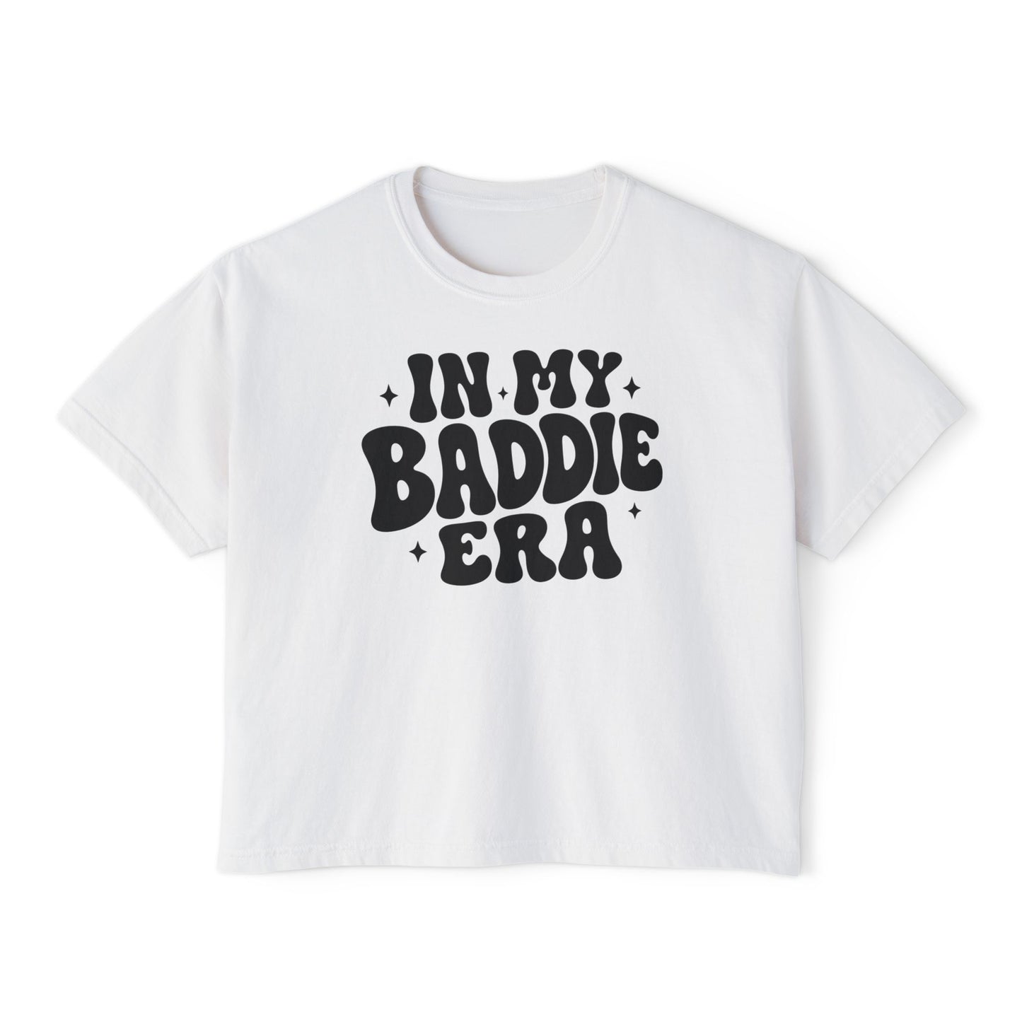 In My Baddie Era Boxy Tee — Retro Graphic Women's Crop T‑Shirt