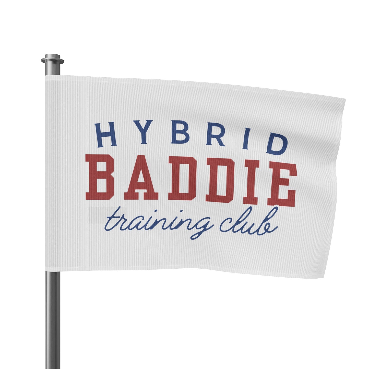 Flag — "Hybrid Baddie Training Club" Decorative Flag | Gym, Fitness & Dorm Room Wall Banner